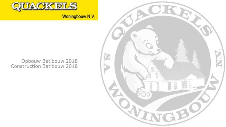 Grijs-wit logo van de bouwfirma Quackels Woningbouw